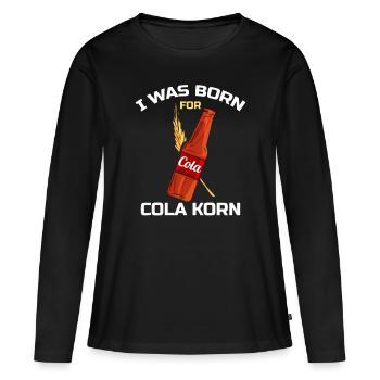 I was Born for Cola Korn Lustiger Korn Cola Ît-Ît - T-shirt manches longues Premium bio Femme - noir - Devant - Julia (174cm)