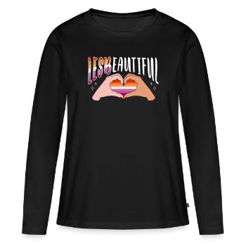Lesbian Pride for a Lesbian Couple - Women's Premium Organic Long Sleeve Shirt - black - Front - Julia (174cm)