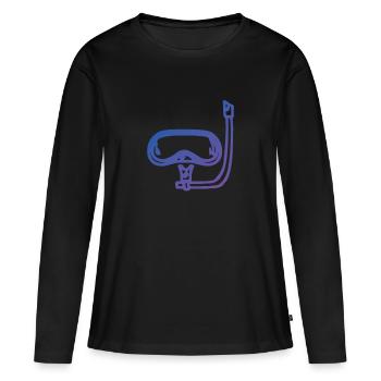 Plongée Plongée Instructeur de plongée Plongée - T-shirt manches longues Premium bio Femme - noir - Devant - Julia (174cm)