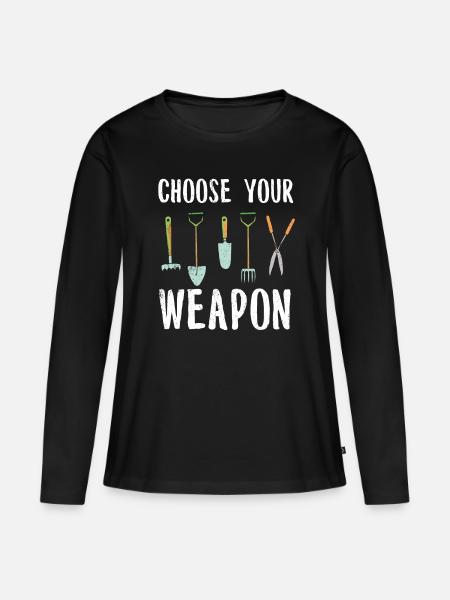Garten - Frauen Premium Bio Langarmshirt - Schwarz