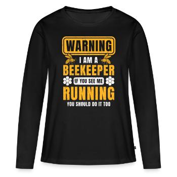 Amas d’abeilles bourdons abeille abeille miel insecte - T-shirt manches longues Premium bio Femme - noir - Devant - Julia (174cm)