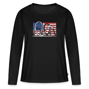 Roller Coaster American Roller Coaster - Women's Premium Organic Long Sleeve Shirt - black - Front - Julia (174cm)