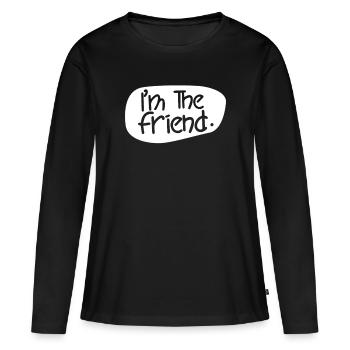 Je suis Le Copain Des Amis Meilleur Ami - T-shirt manches longues Premium bio Femme - noir - Devant - Julia (174cm)