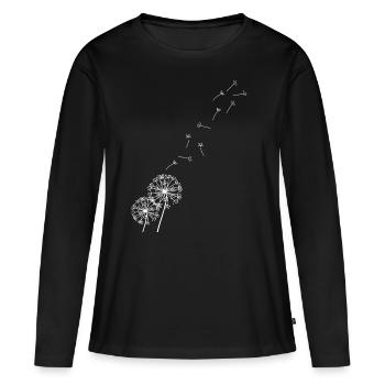Pissenlit pissenlit - T-shirt manches longues Premium bio Femme - noir - Devant - Julia (174cm)