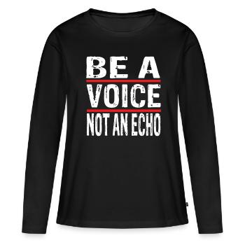 Motivation - T-shirt manches longues Premium bio Femme - noir - Devant - Julia (174cm)