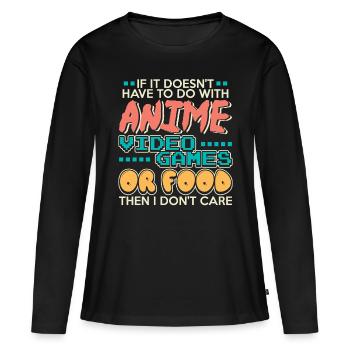 Otaku Anime Otaku anime hoodies - T-shirt manches longues Premium bio Femme - noir - Devant - Julia (174cm)