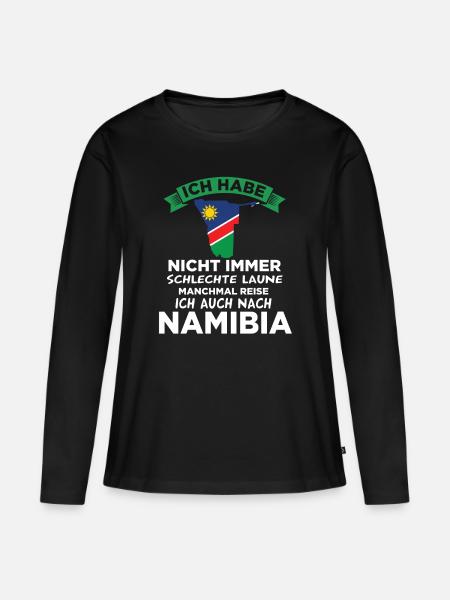 Namibia Reise Geschenk Geschenkidee - Frauen Premium Bio Langarmshirt - Schwarz