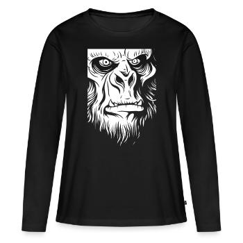 Sasquatch Bigfoot - T-shirt manches longues Premium bio Femme - noir - Devant - Julia (174cm)