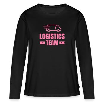 Logistiker Team Logistik Logistikerin Spediteur - T-shirt manches longues Premium bio Femme - noir - Devant - Julia (174cm)