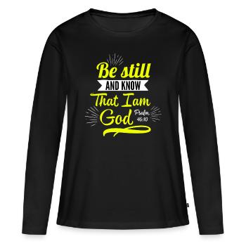 Jésus, Jésus, Jésus chrétien chrétien chrétien chrétien - T-shirt manches longues Premium bio Femme - noir - Devant - Julia (174cm)