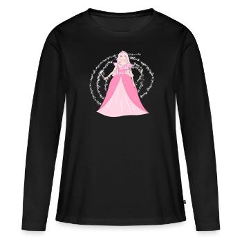 Princesse Paillettes - T-shirt manches longues Premium bio Femme - noir - Devant - Julia (174cm)