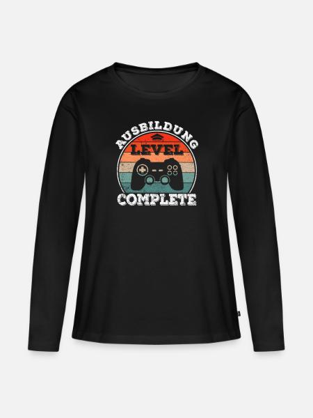 Ausbildung Auszubildender Abschluss Azubi Geschenk - Frauen Premium Bio Langarmshirt - Schwarz