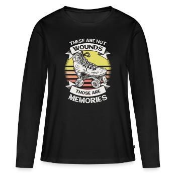 Roller Skate Girl Roller Roller Girl - Women's Premium Organic Long Sleeve Shirt - black - Front - Julia (174cm)