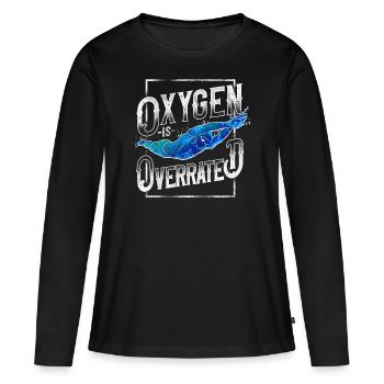 Swimming Swimmer Swim Oxygen Is - T-shirt manches longues Premium bio Femme - noir - Devant - Julia (174cm)