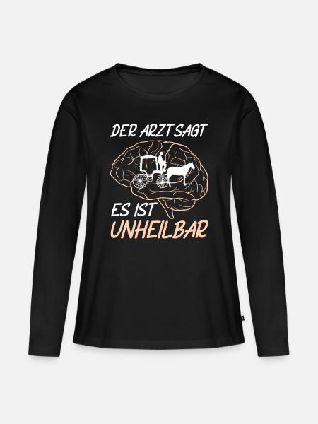 Kutscher Kutsche Pferdekutscher Kutschieren - Frauen Premium Bio Langarmshirt - Schwarz