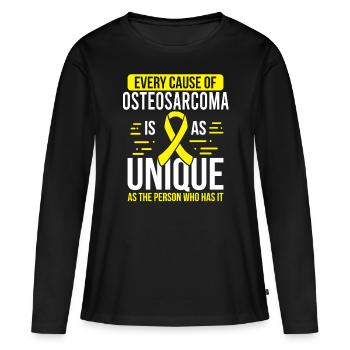 Osteogenic Sarcoma Month Day Warrior Survivor - Women's Premium Organic Long Sleeve Shirt - black - Front - Julia (174cm)