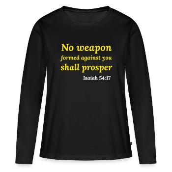 Jésus, Jésus, Jésus chrétien chrétien chrétien chrétien - T-shirt manches longues Premium bio Femme - noir - Devant - Julia (174cm)