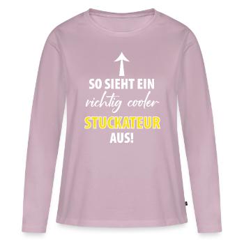 Stuckateur Gipser Stukkateur Verputzer Geschenk - Frauen Premium Bio Langarmshirt - Altrosa - Vorne - Julia (174cm)