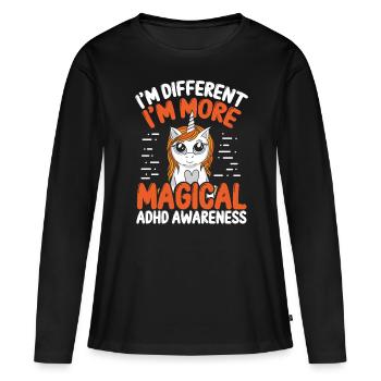 ADHD Awareness More Magical Unicorn Disorder - Women's Premium Organic Long Sleeve Shirt - black - Front - Julia (174cm)