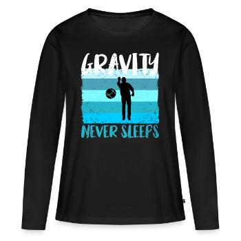 Boule Pétanque pétanque pétanque - T-shirt manches longues Premium bio Femme - noir - Devant - Julia (174cm)