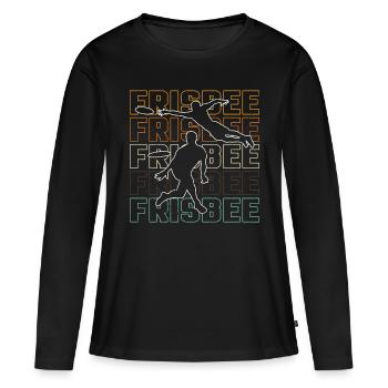 Frisbee Ultimate Frisbee Frisbeespieler - T-shirt manches longues Premium bio Femme - noir - Devant - Julia (174cm)