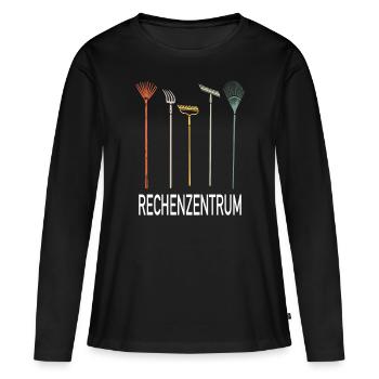 Rechenzentrum Rechen Garten Gärtner Geschenk - Frauen Premium Bio Langarmshirt - Schwarz - Vorne - Julia (174cm)