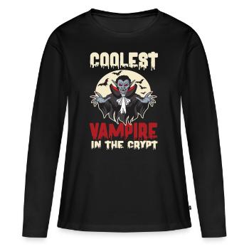 Coolest Vampire in the Crypt - T-shirt manches longues Premium bio Femme - noir - Devant - Julia (174cm)