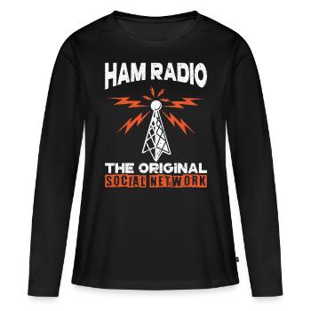 Funk Amateur Funker Funker Radio Hobby cadeau - T-shirt manches longues Premium bio Femme - noir - Devant - Julia (174cm)