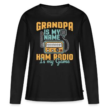 Funk Amateur Funker Funken Radio Hobby Gift - Women's Premium Organic Long Sleeve Shirt - black - Front - Julia (174cm)