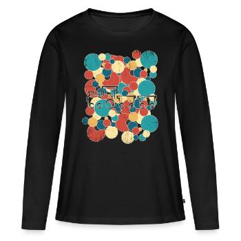 Train train train conducteurs de train - T-shirt manches longues Premium bio Femme - noir - Devant - Julia (174cm)