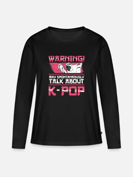 K-Pop - Frauen Premium Bio Langarmshirt - Schwarz