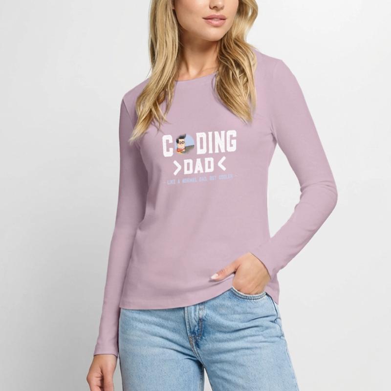 Coding Software Developer Computer Dad Women's Premium Organic Long Sleeve Shirt