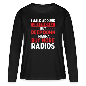 Amateur Radio Operator Ham Radio Club - Frauen Premium Bio Langarmshirt - Schwarz - Vorne - Julia (174cm)