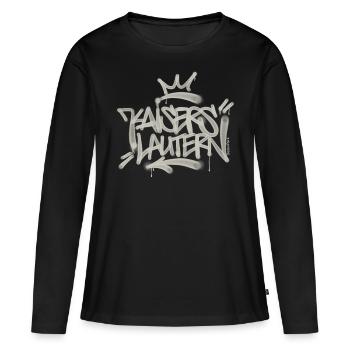Kaiserslautern Graffiti Ultras T Shirt - Frauen Premium Bio Langarmshirt - Schwarz - Vorne - Julia (174cm)