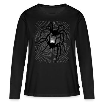 Araignée Araignées Animaux rampant Dégoût Horreur - T-shirt manches longues Premium bio Femme - noir - Devant - Julia (174cm)