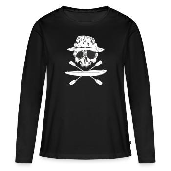 KAYAKS CANOË RAFTING BATEAU Kayak KAYAK KAYAK KAYAK - T-shirt manches longues Premium bio Femme - noir - Devant - Julia (174cm)