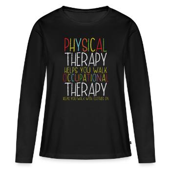 Therapy Assistant Occupational Therapist - Women's Premium Organic Long Sleeve Shirt - black - Front - Julia (174cm)