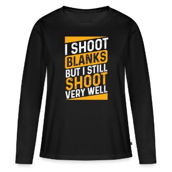 Vasectomy Surgery Shoot Blanks Swim Vasectomies - Frauen Premium Bio Langarmshirt - Schwarz - Vorne - Julia (174cm)