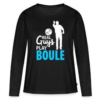 Pétanque Pétanque Pétanque Pétanque Hommes Hommes Garçons - T-shirt manches longues Premium bio Femme - noir - Devant - Julia (174cm)
