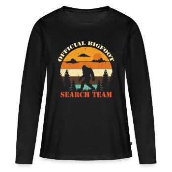 Bigfoot Sasquatch Yeti - T-shirt manches longues Premium bio Femme - noir - Devant - Julia (174cm)