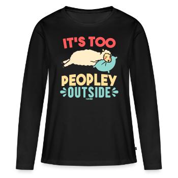 C’est trop populaire en dehors de l’alpaga - T-shirt manches longues Premium bio Femme - noir - Devant - Julia (174cm)