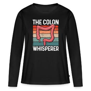 Gastroenterologist Proctologist Colon Whisperer - Women's Premium Organic Long Sleeve Shirt - black - Front - Julia (174cm)