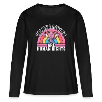 Cadeau d’émancipation du féminisme féministe - T-shirt manches longues Premium bio Femme - noir - Devant - Julia (174cm)