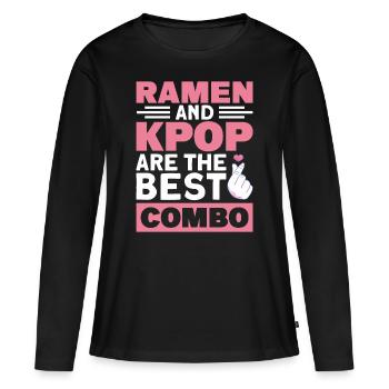 Kpop Music Kpop Fan Kpop Merch Gift - Women's Premium Organic Long Sleeve Shirt - black - Front - Julia (174cm)