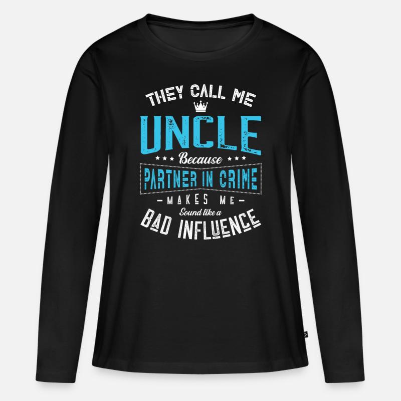 Uncle Design for a Uncles - Women's Premium Organic Long Sleeve Shirt - black