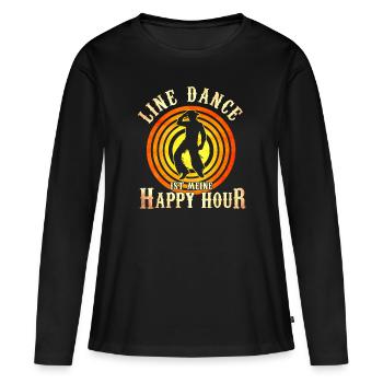 Groupe de danse country Linedance Gift - T-shirt manches longues Premium bio Femme - noir - Devant - Julia (174cm)