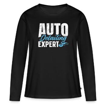Auto Detailing Detailing Auto Detailing Expert - T-shirt manches longues Premium bio Femme - noir - Devant - Julia (174cm)