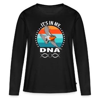 Observation des oiseaux Oiseaux Observation des oiseaux Oiseaux - T-shirt manches longues Premium bio Femme - noir - Devant - Julia (174cm)