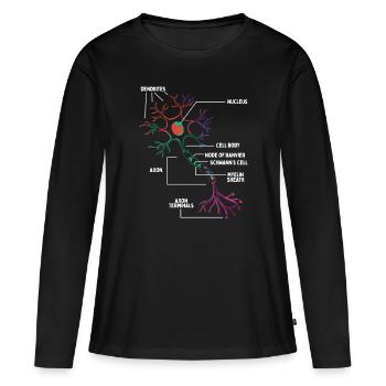 Neuron Neurologist Neursorgeon Brain Scan - Women's Premium Organic Long Sleeve Shirt - black - Front - Julia (174cm)