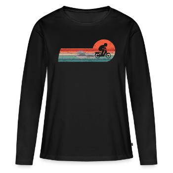 Moped Moped Scooter Moped Moped Driver Accessories Moped - Women's Premium Organic Long Sleeve Shirt - black - Front - Julia (174cm)